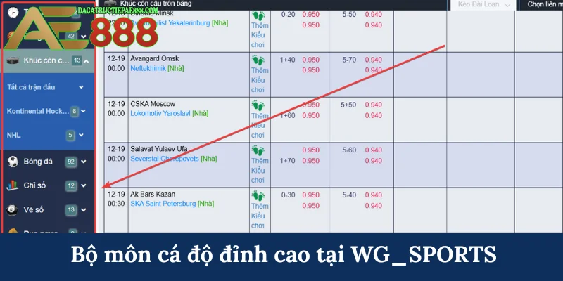 WG_SPORTS - Hành trình chọn kèo đấu chuẩn tại AE888 5 Bộ môn cá độ đỉnh cao tại WG_SPORTS