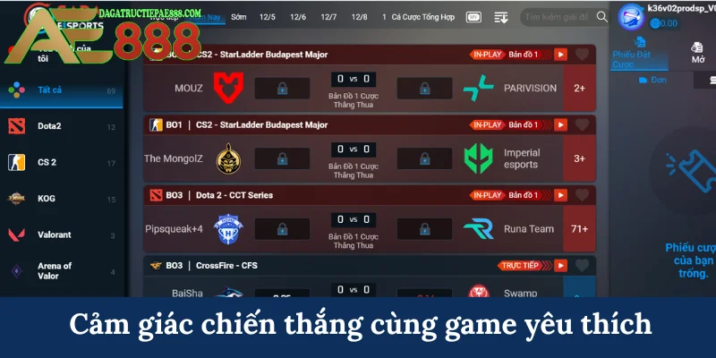Esport AE888 - Sân chơi cá cược thể thao điện tử đẳng cấp 7 Cảm giác chiến thắng cùng game yêu thích