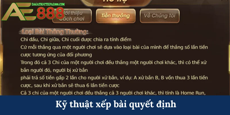 Cách chơi mậu binh - AE888 cập nhật quy luật chuẩn 6 Kỹ thuật xếp bài quyết định