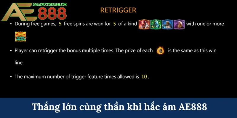 Hắc Ngộ Không - Hành trình khám phá thần thoại nổ hũ AE888 8 Thắng lớn cùng thần khỉ hắc ám AE888