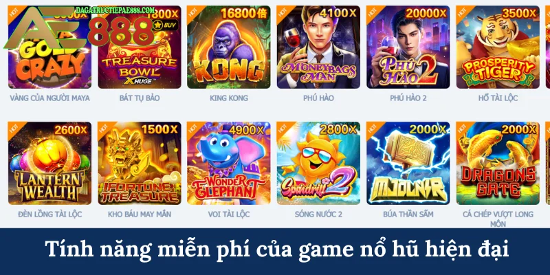 Slot AE888 - Khám phá kho tàng game nổ hũ tỷ đô thú vị 6 Tính năng miễn phí của game nổ hũ hiện đại