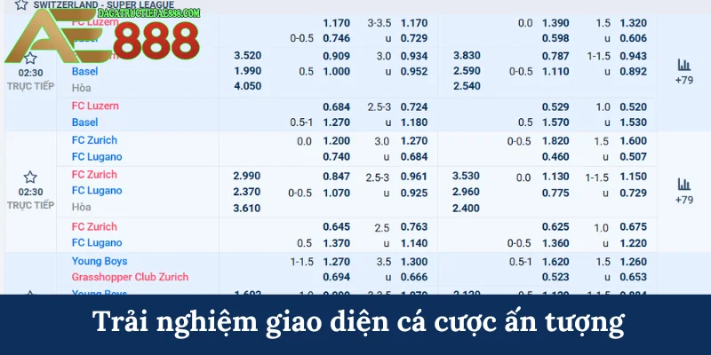 AP SPORTS - Bùng nổ đam mê cá độ thể thao tại AE888 6 Trải nghiệm giao diện cá cược ấn tượng