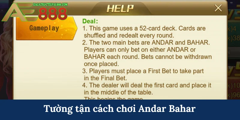 Cách chơi Andar Bahar - Bí quyết cược chiến thắng tại AE888 5 Tường tận cách chơi Andar Bahar