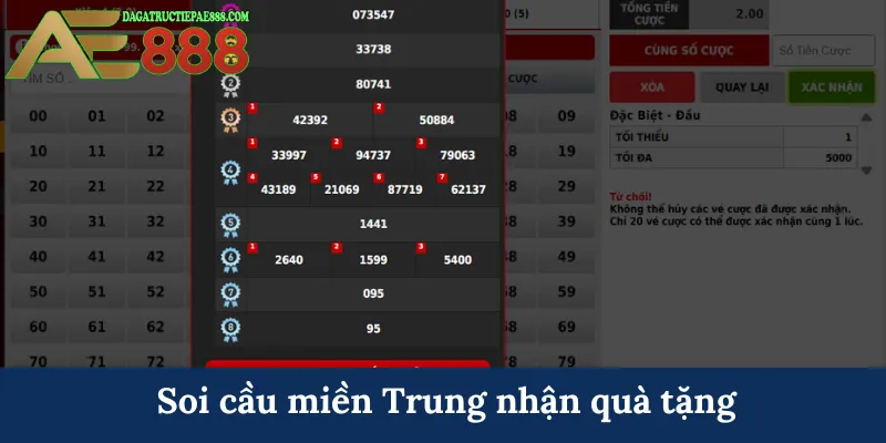 Xổ số 3 miền - Vận may tài lộc đang chờ đón bạn tại AE888 6 Soi cầu miền Trung nhận quà tặng